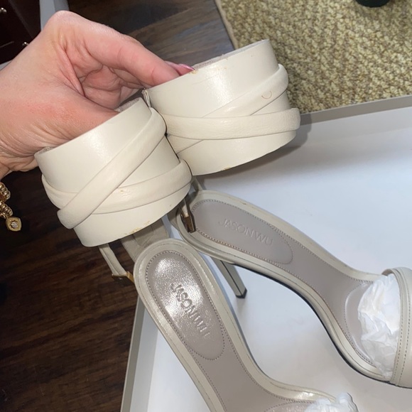 Jason Wu d'Orsay Ankle-Wrap Sandal, Dove Gray - Picture 13 of 16